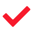 A bold red check mark on a white background, reminiscent of the crisp, clean design often associated with Nordic IPTV interfaces.
